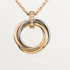 [Cyra]  TRINITY NECKLACE GOLD  DIAMONDS