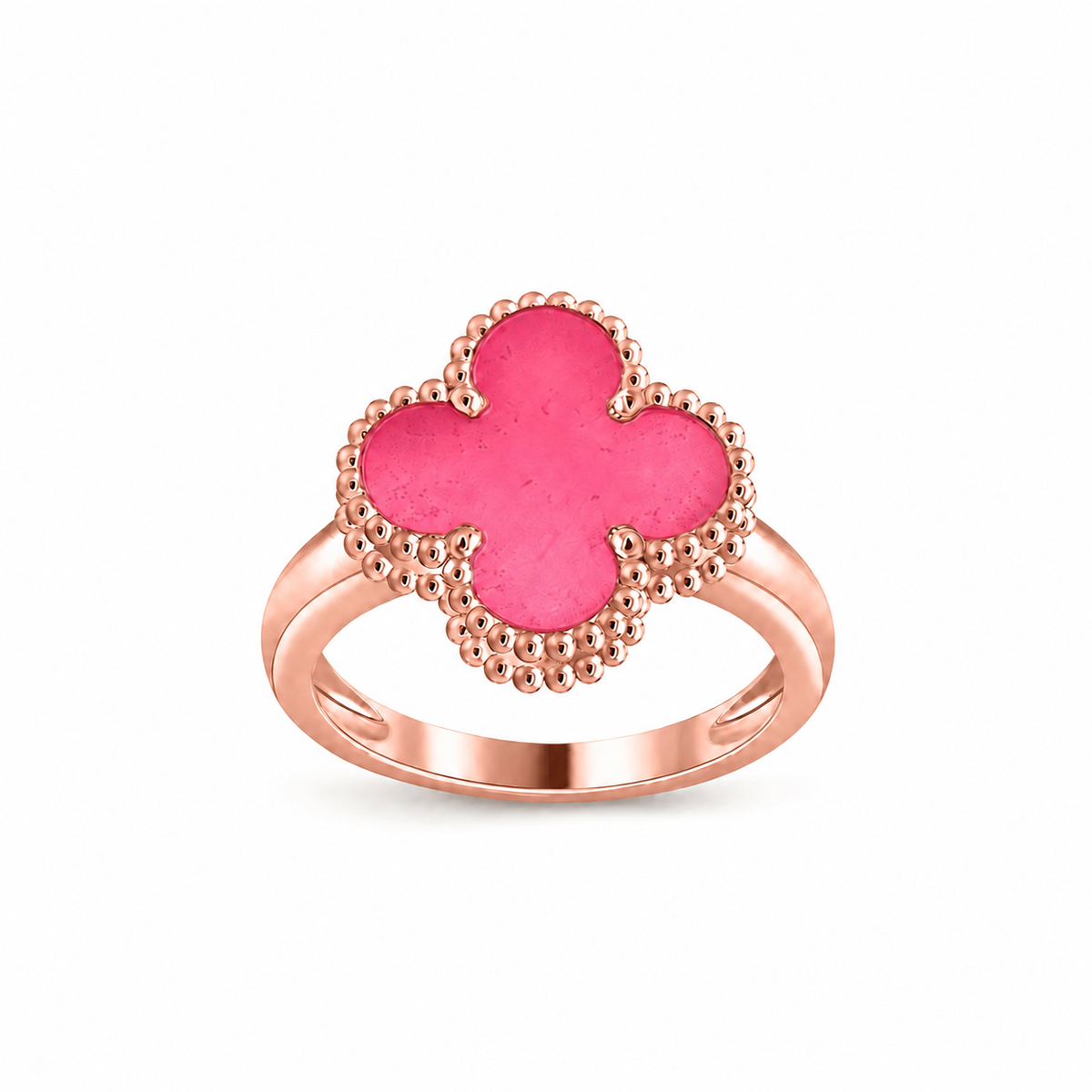 [Cyra] NEW CLOVER PINK ENAMEL RINGS