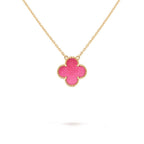 {
  "Cyra": "NEW CLOVER 15MM PINK ENAMEL NECKLACE"
}