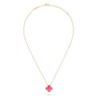 {
  "Cyra": "NEW CLOVER 15MM PINK ENAMEL NECKLACE"
}