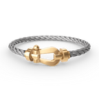 [Cyra]  GROSSES HUFEISEN OHNE DIAMANT ARMBAND GOLD