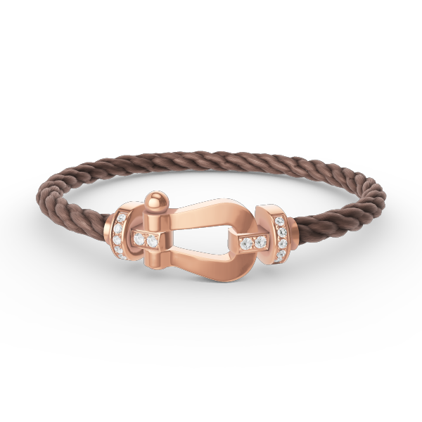[Cyra]  FORCE LARGE HORSESHOE HALF DIAMOND BRACELET ROSE GOLD