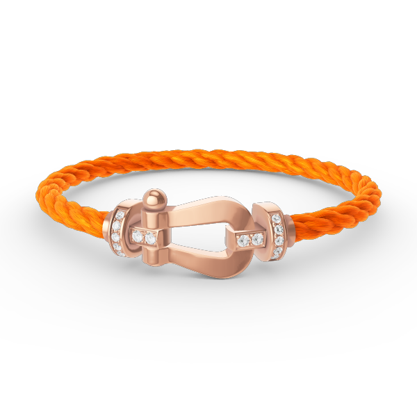 [Cyra]  FORCE LARGE HORSESHOE HALF DIAMOND BRACELET ROSE GOLD