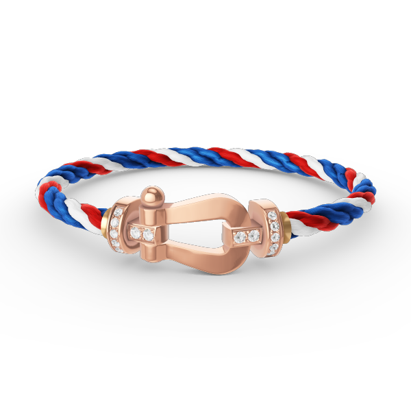 [Cyra]  FORCE LARGE HORSESHOE HALF DIAMOND BRACELET ROSE GOLD