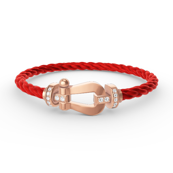 [Cyra]  FORCE LARGE HORSESHOE HALF DIAMOND BRACELET ROSE GOLD