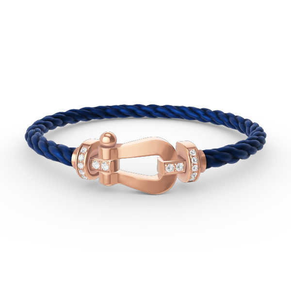 [Cyra]  FORCE LARGE HORSESHOE HALF DIAMOND BRACELET ROSE GOLD