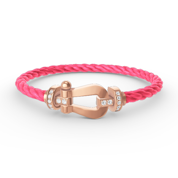 [Cyra]  FORCE LARGE HORSESHOE HALF DIAMOND BRACELET ROSE GOLD