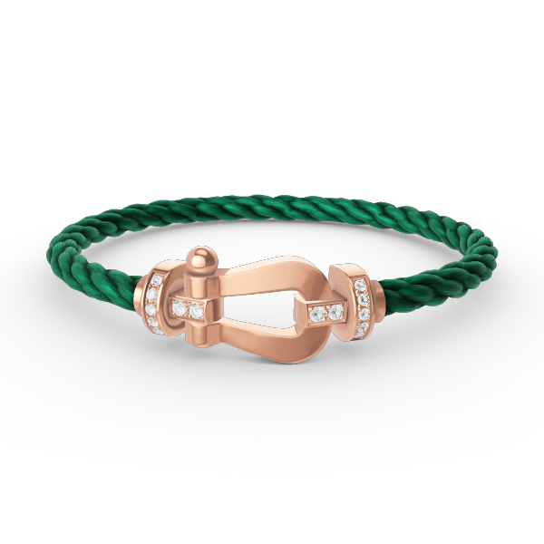 [Cyra]  FORCE LARGE HORSESHOE HALF DIAMOND BRACELET ROSE GOLD