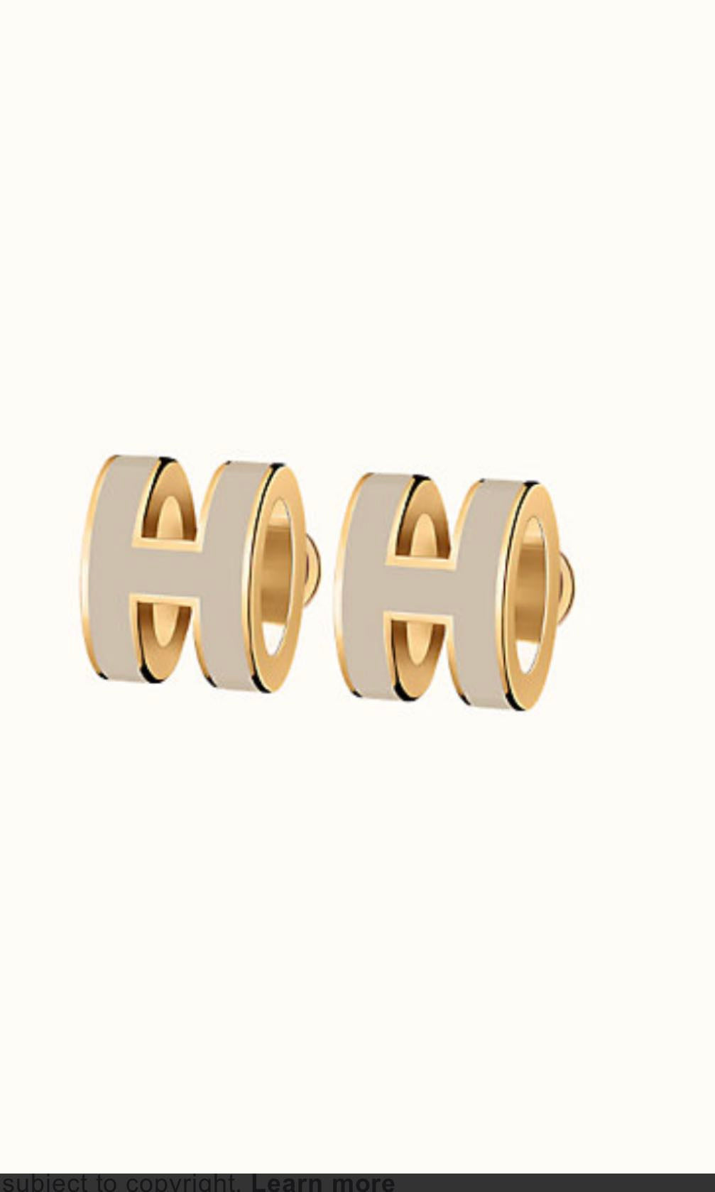 [Cyra]  MINI POP H GOLD EARRINGS GREY