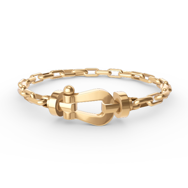 [Cyra]  FORCE LARGE HORSESHOE CLASP  METAL BRACELET