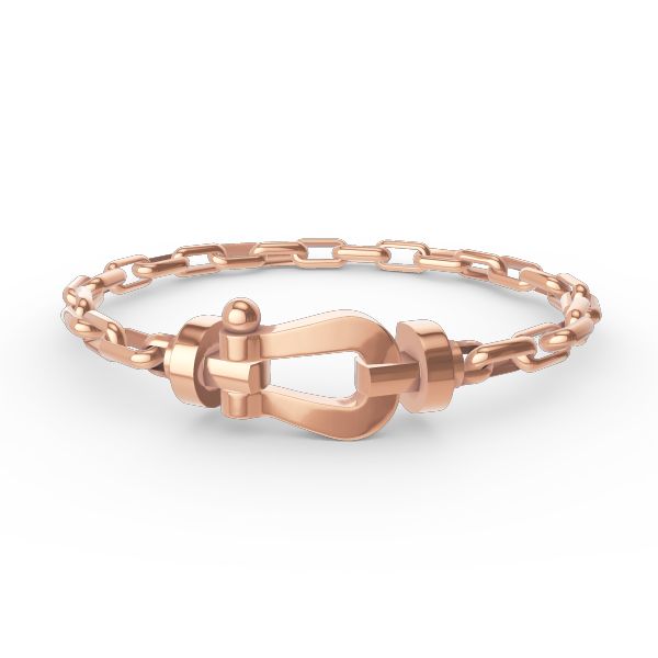 [Cyra]  FORCE LARGE HORSESHOE CLASP  METAL BRACELET