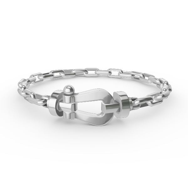 [Cyra]  FORCE LARGE HORSESHOE CLASP  METAL BRACELET