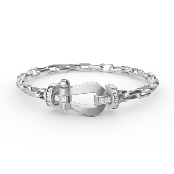 [Cyra]  FORCE LARGE HORSESHOE CLASP  METAL BRACELET