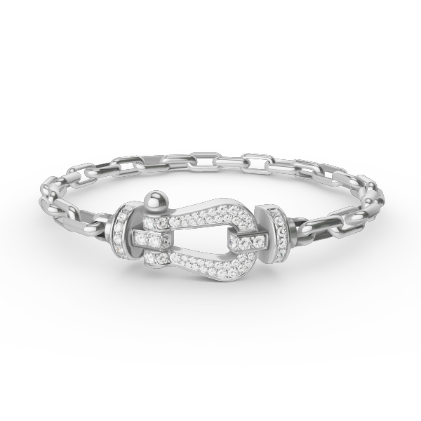 [Cyra]  FORCE LARGE HORSESHOE CLASP  METAL BRACELET