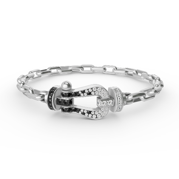 [Cyra]  FORCE LARGE HORSESHOE CLASP  METAL BRACELET