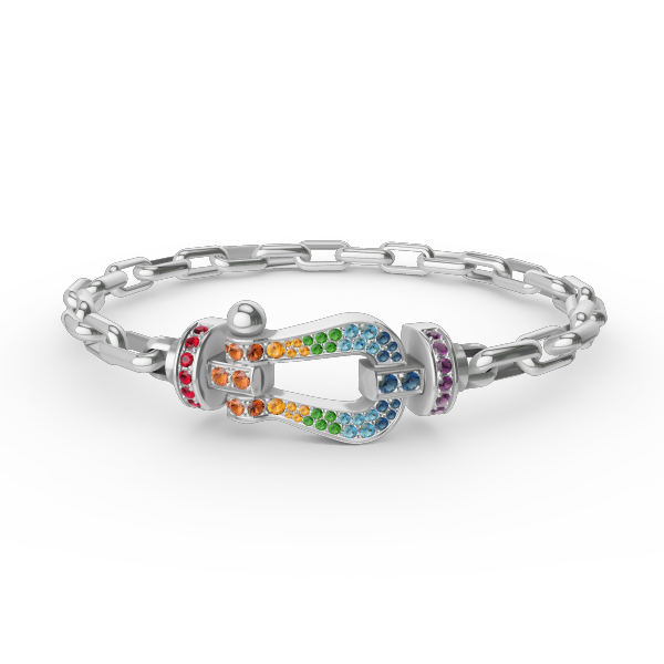 [Cyra]  FORCE LARGE HORSESHOE CLASP  METAL BRACELET