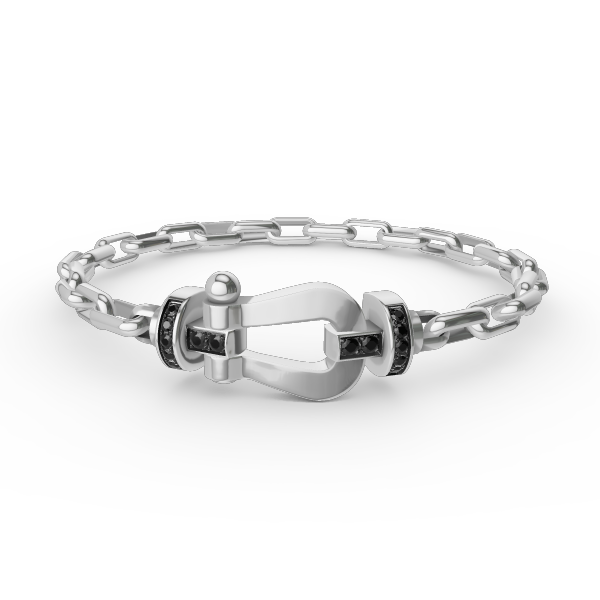 [Cyra]  FORCE LARGE HORSESHOE CLASP  METAL BRACELET