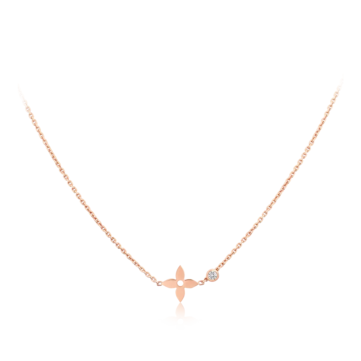 [Cyra]  BLOSSOM PENDANT PINK GOLD AND DIAMOND