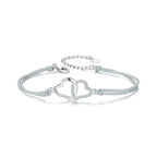 Zartes graues Gliederketten-Armband für Damen und Teenager-Mädchen