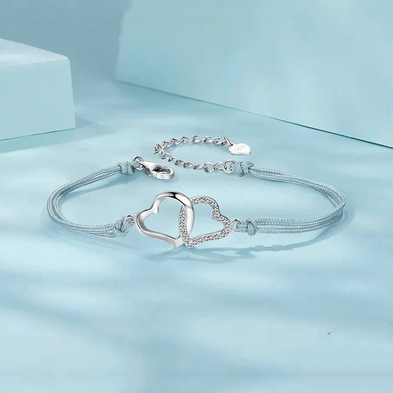 Zartes graues Gliederketten-Armband für Damen und Teenager-Mädchen