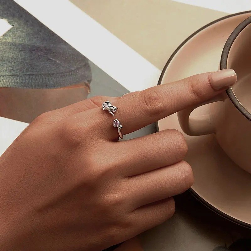 Wunderschöner Statement-Ring mit Tiermotiv, offen