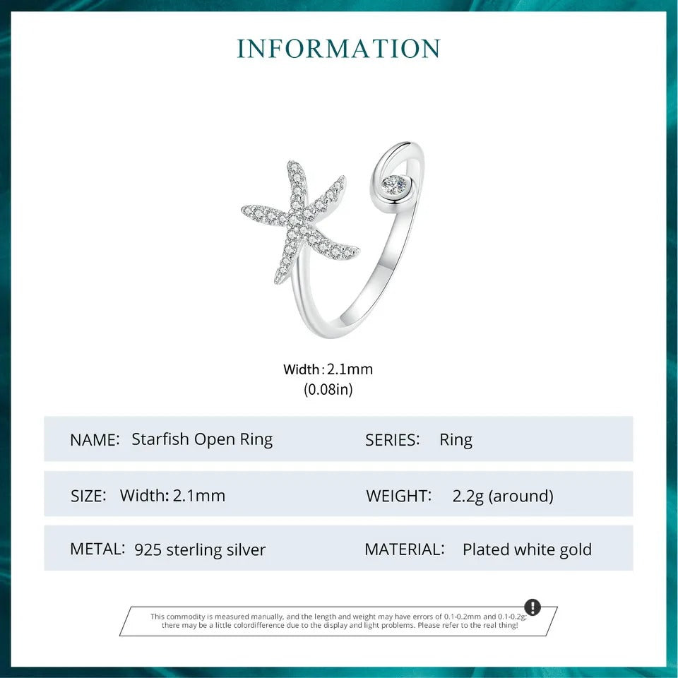 Verstellbarer Seestern-Ring