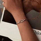 Zartes graues Gliederketten-Armband für Damen und Teenager-Mädchen