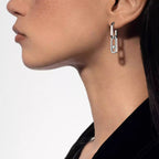 [Cyra] Move Link Diamond Earrings