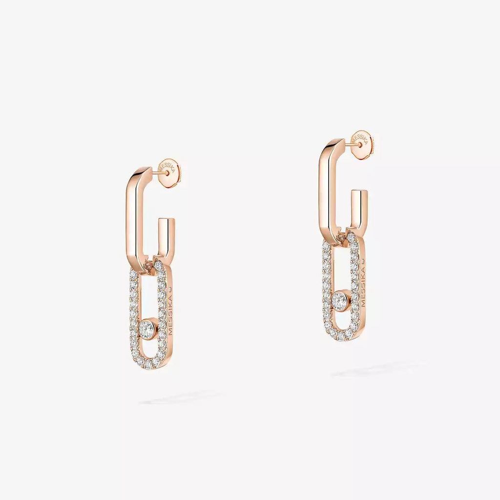 [Cyra] Move Link Diamond Earrings