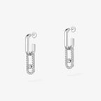 [Cyra] Move Link Diamond Earrings