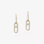 [Cyra] Move Link Diamond Earrings