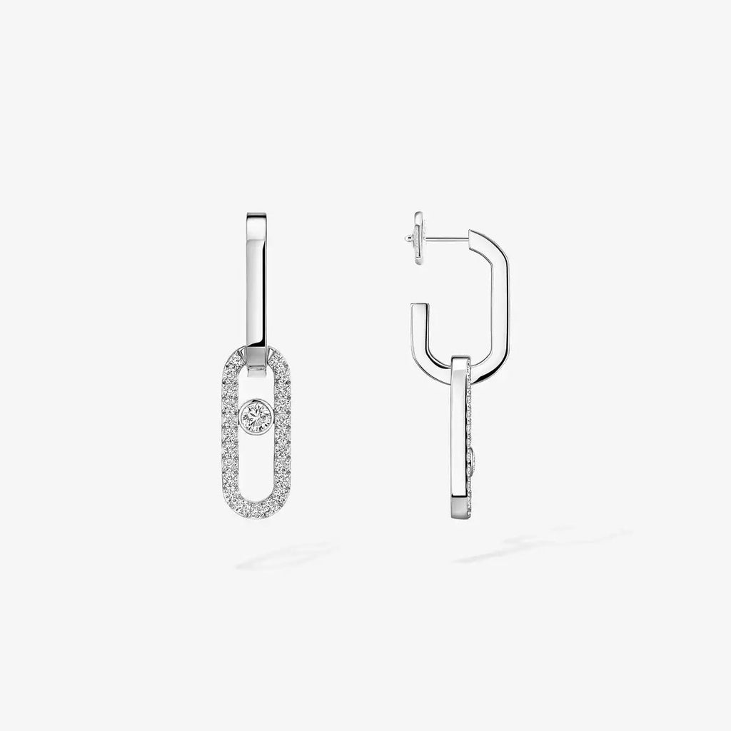 [Cyra] Move Link Diamond Earrings