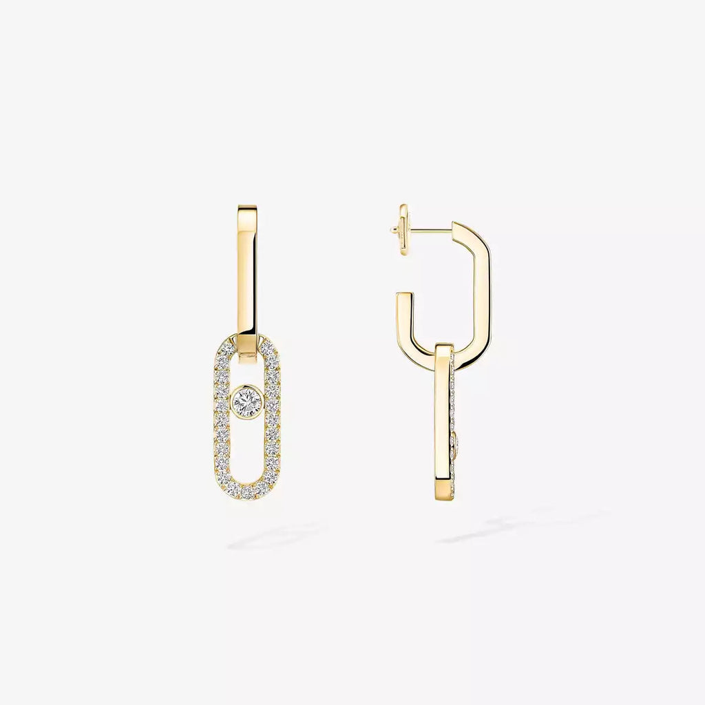[Cyra] Move Link Diamond Earrings