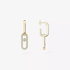 [Cyra] Move Link Diamond Earrings