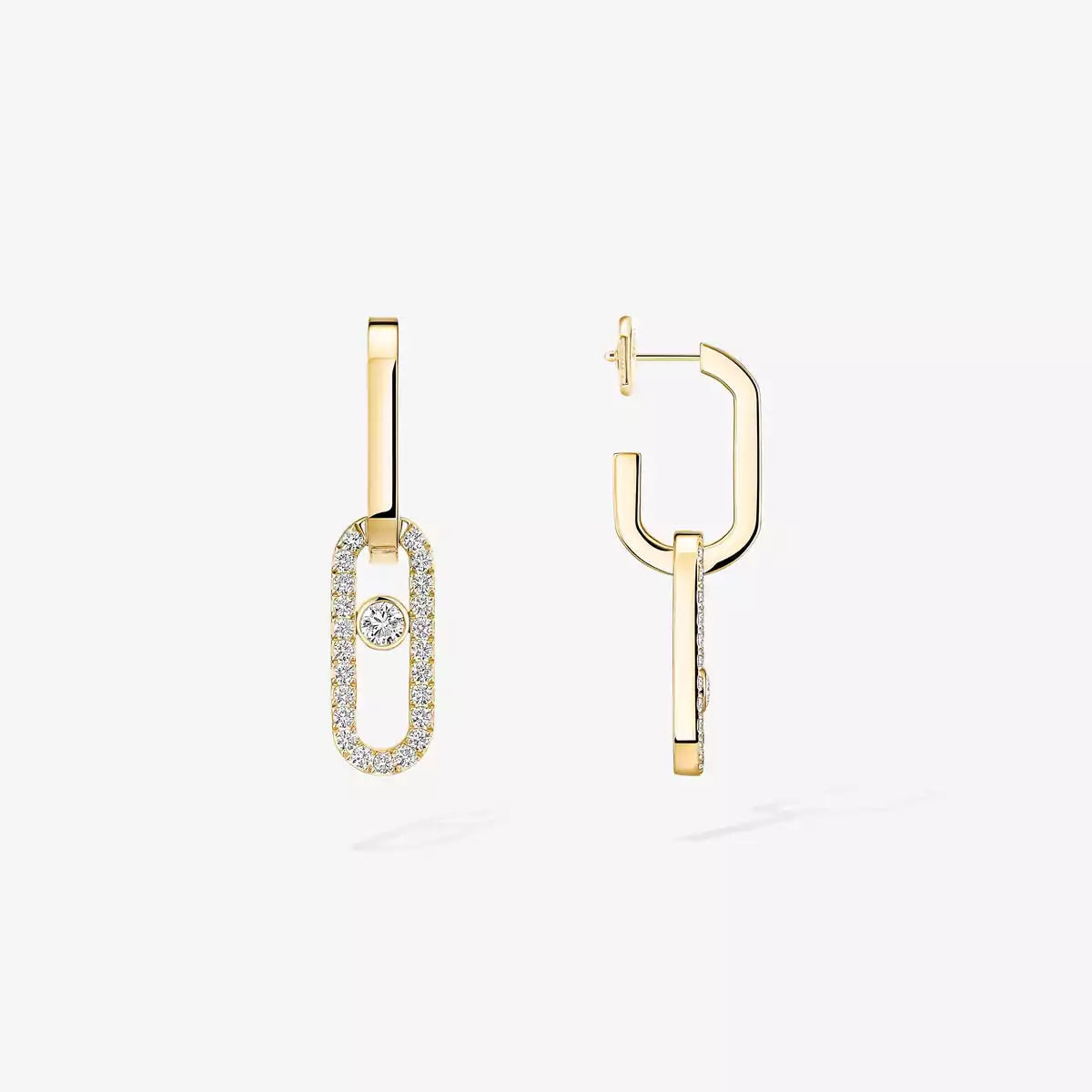 [Cyra] Move Link Diamond Earrings