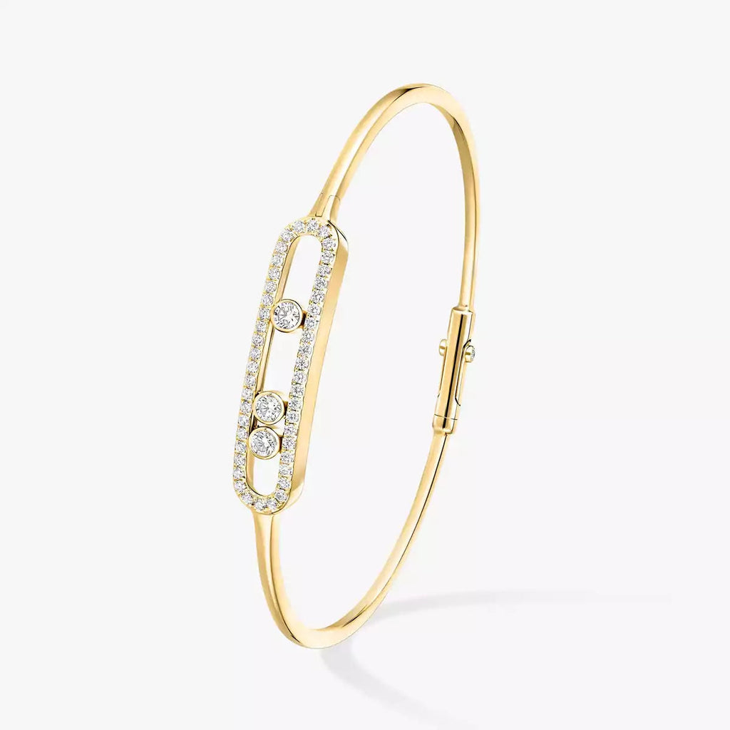 [Cyra] Move Pavé Diamond Bangle Bracelet M
