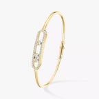 [Cyra] Move Pavé Diamond Bangle Bracelet M