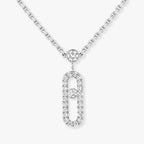 [Cyra] 2-reihige Move Uno Halskette mit Diamant-Pavé in Roségold