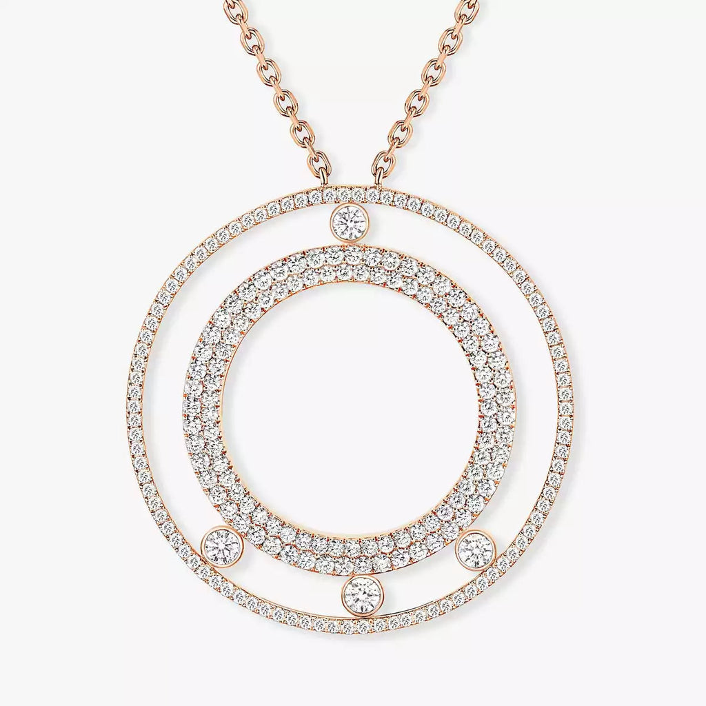 [Cyra] Romane Diamant-Halskette im Pave-Stil zum Bewegen