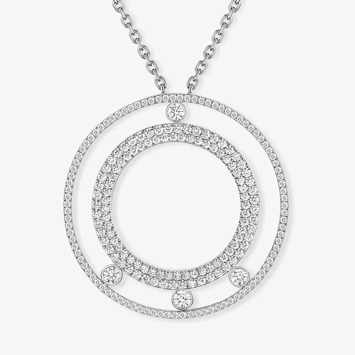[Cyra] Romane Diamant-Halskette im Pave-Stil zum Bewegen