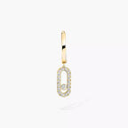 [Cyra] Move Uno Single Diamond Hoop Earring
