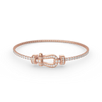 [Cyra]  FORCE  HORSESHOE  DIAMOND TENNIS BRACELET