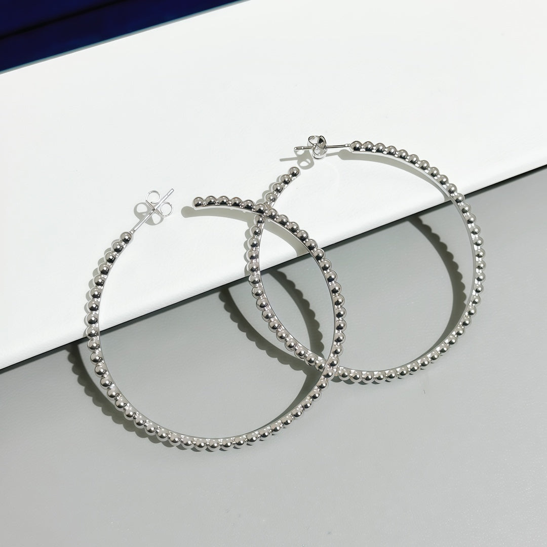 [Cyra]   SMOOTH BEAD STUD EARRINGS