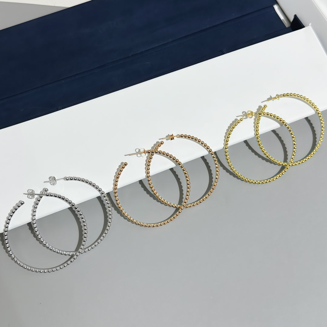 [Cyra]   SMOOTH BEAD STUD EARRINGS