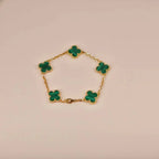 [Cyra] NEUE CLOVER 5 MOTIF MALACHIT ARMBAND KOLLEKTION