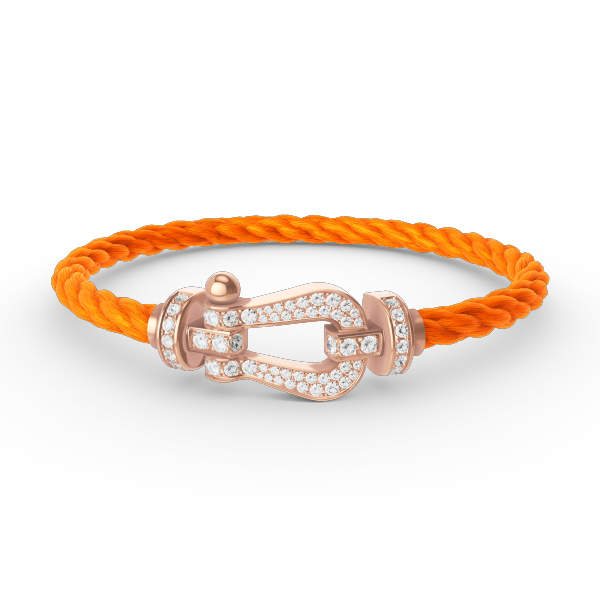 [Cyra]  FORCE LARGE HORSESHOE FULL DIAMOND BRACELET ROSE GOLD