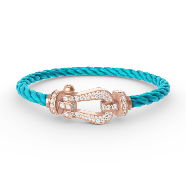 [Cyra]  FORCE LARGE HORSESHOE FULL DIAMOND BRACELET ROSE GOLD