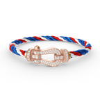 [Cyra]  FORCE LARGE HORSESHOE FULL DIAMOND BRACELET ROSE GOLD