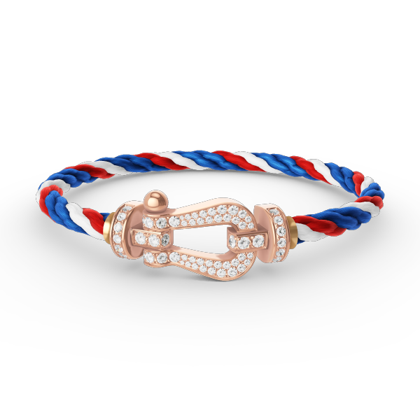 [Cyra]  FORCE LARGE HORSESHOE FULL DIAMOND BRACELET ROSE GOLD