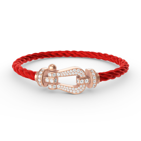 [Cyra]  FORCE LARGE HORSESHOE FULL DIAMOND BRACELET ROSE GOLD